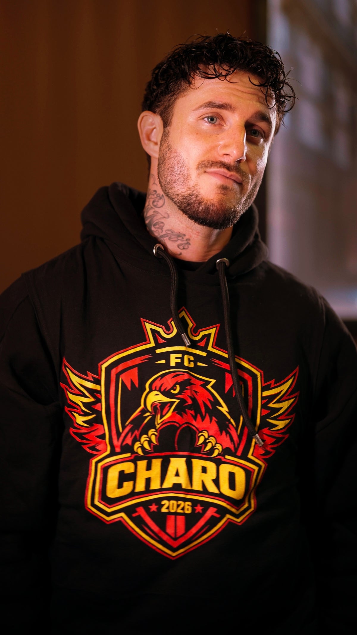 Sweat FC CHARO jaune/rose